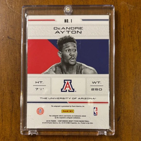 2018 Panini - Contenders Draft Picks DeAndre Ayton Auto Card 08/23 - Picture 2 of 2